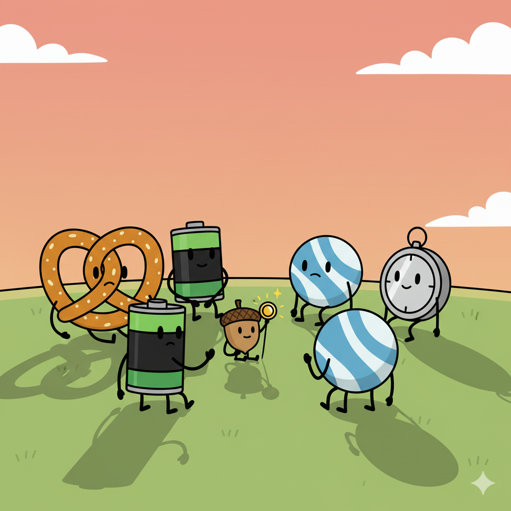 ix characters in a circle at sunset, being honest